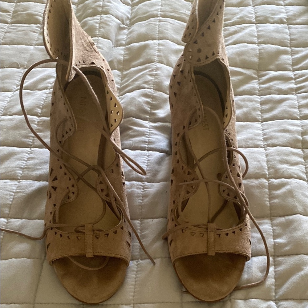 Women's Tan Lace-Up Sandals